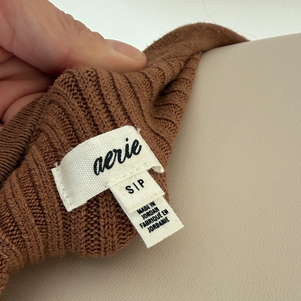 Aerie Stylish Brown Ribbed Tube Top - Picture 4 of 4